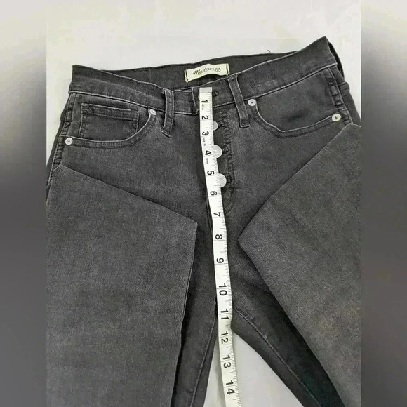 Madewell Stovepipe Women's Size 25 4 Button Black Jeans - Picture 8 of 11